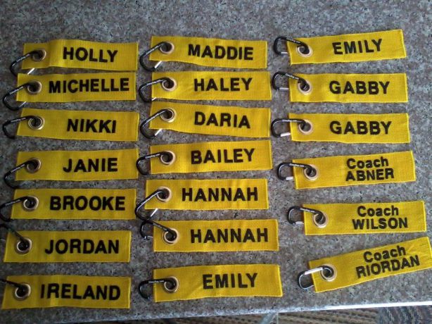 Sample Yellow Tags